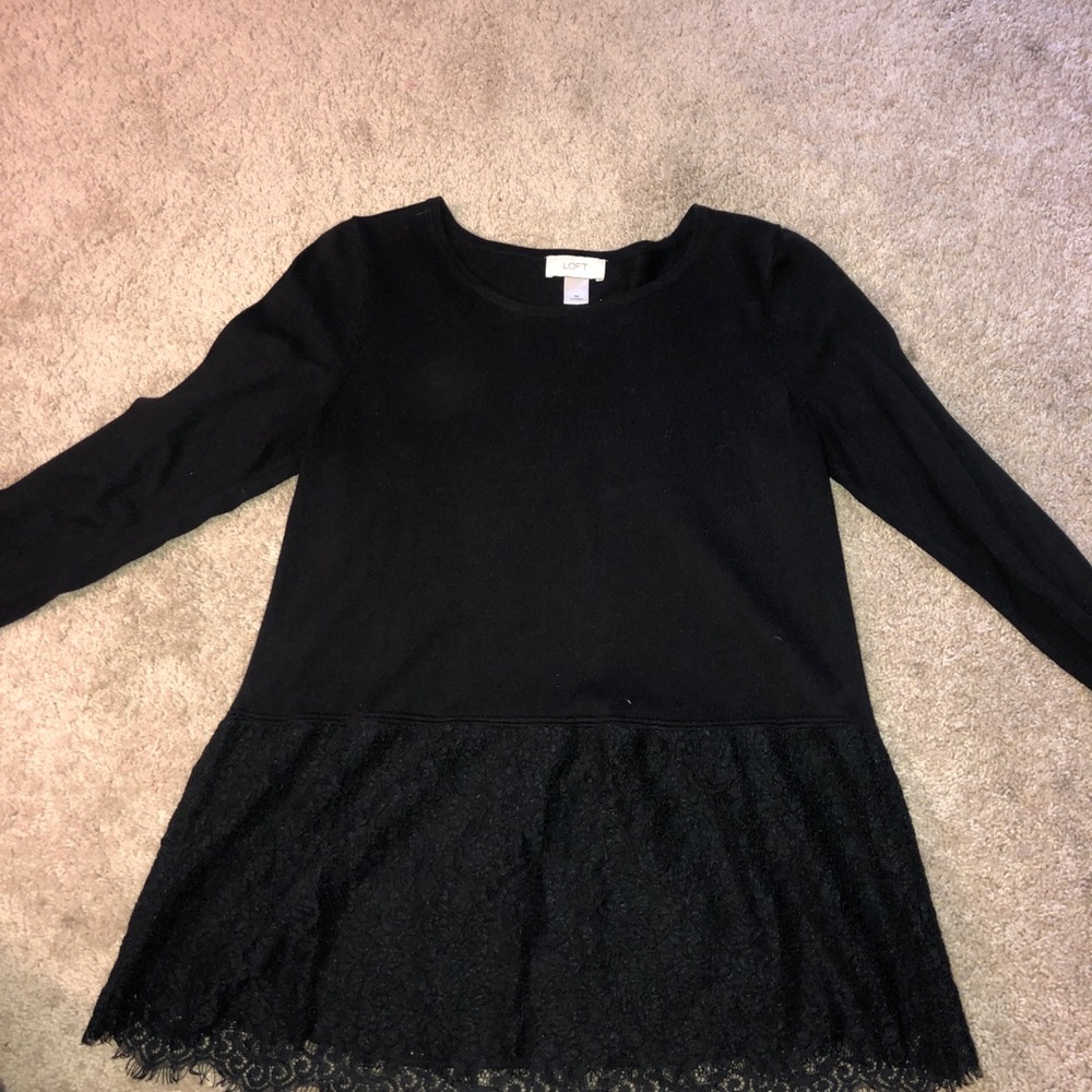 Business top with lace detail